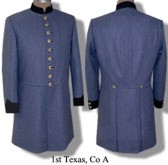 C.S. 1st Texas, Company A frock coat.