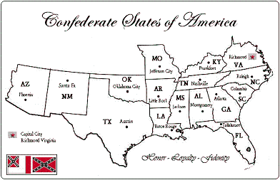 Map of the Confederacy