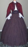 1860s Girls Zouave 3 piece outfit - blouse, skirt and jacket, 19th Century (1800s) girls clothing