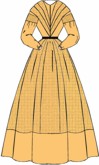 1840s Day Dress, 19th Century (1800s) Ladies Dresses
