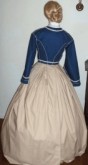 1860s Zouave Day or Evening Dress, 19th Century (1800s) Ladies Jacket and Skirt