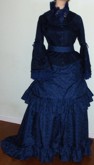 Ladies 1870s Day or Evening Bustle Dress