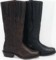Preacher - Men's Boot, stove pipe with mule ears and pleated top in Black.