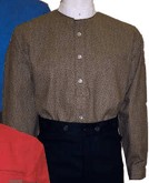 Shirt, Helena in Brown Print - takes detachable collars
