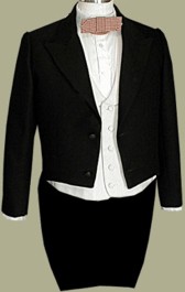 Civilain Tailscoat (Tail Coat) in Black, 19th Century (1800s) Men's Clothing