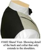 Partial Collar detail for Shawl Collar Vest, 19th Century (1800s) Men's Clothing