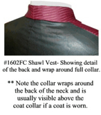 Full Collar detail for Shawl Collar Vest, 19th Century (1800s) Men's Clothing
