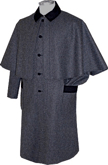 Civilian Greatcoat (Overcoat) Dark Gray with Black Trim, 19th Century (1800s) Clothing