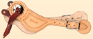 Spur Straps: High Country Border Tooled - Old West, by Colorado Saddlery