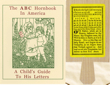 Children's Hornbook Set: Hornbook and Hornbook Book. 19th Century (1800s) School house and Students Supplies.