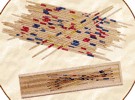 Bamboo Pick-Up Sticks with box. 19th Century (1800s) toys and games.