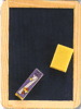 Real Slate Chalk Board Set with chalk <!-- & Eraser -->. 19th Century (1800s) toys and games.