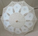 Ladies Belgium Lace Parasol with embroidery panels