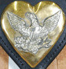 Brass Heart with Silver Eagle