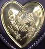 Small Brass Heart with Eagle