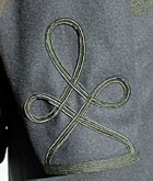 Civil War Officers Cloak Coat (Overcoat) detail of Captain's sleeve braid